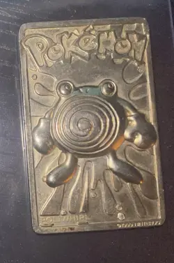 Pokemon Pikachu Gold And Poliwhirl Metal Burger King Card 1999 Nintendo - Image 4