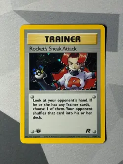 Pokemon Cards Rocket's Sneak Attack 16/82 1ST EDITION Team Rocket Holo Rare - Image 1