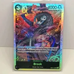 ONE PIECE CARD EB01-046 Brook SR SUPER RARE English PRB02 HOLO - Image 1