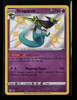 Dragapult SV062/SV122 Shiny Holo Rare Shining Fates: Shiny Vault Pokemon Card - Image 1