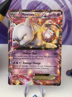 Pokemon TCG Mewtwo EX XY 107 Black Star Promo Card MINT UK seller - Image 2