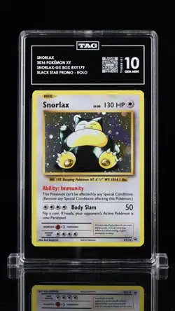 2016 Pokemon Snorlax Holo GX Box XY179 Black Star Promo Card Graded 10 Pop 1 - Image 1