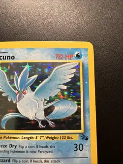 Pokemon WOTC Card - Articuno - Fossil Set - Holo Rare - 2/62 MP - Image 3