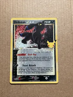 Pokemon TCG Umbreon Gold Star 17/17 Celebrations Card Mint (Charity Auction) - Image 1