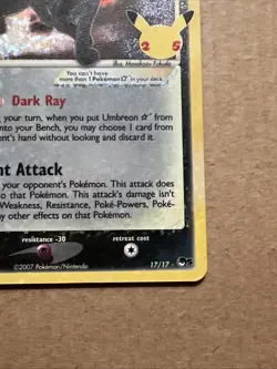 Pokemon TCG Umbreon Gold Star 17/17 Celebrations Card Mint (Charity Auction) - Image 4