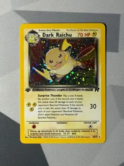 Pokemon Cards Dark Raichu 83/82 1ST EDITION Team Rocket Secret Rare - Image 1