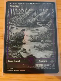 MTG Swamp (FOIL Full Art) 273 Innistrad: Crimson Vow M/NM Free UK P&P - Image 1
