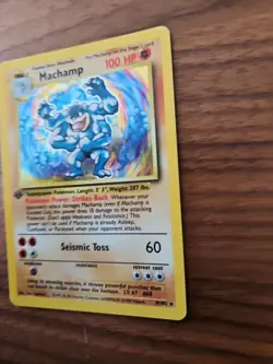 1st Edition Pokemon TCG Machamp Holo Rare Base Set 8/102 - Image 2