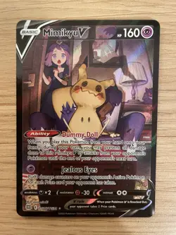 Pokemon TCG Mimikyu V Ultra Rare Full Art Holo TG16/TG30 Brilliant Stars 🔥 - Image 1