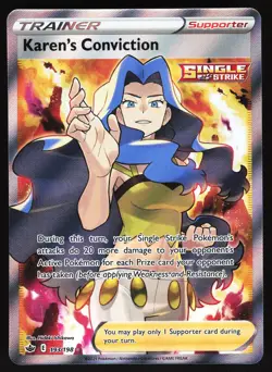 Karen's Conviction (Full Art) 193/198 Pokemon SWSH06: Chilling Reign Ultra Rare - Image 1