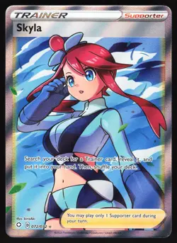 Skyla (Full Art) 072/072 Pokemon Shining Fates Ultra Rare Near Mint - Image 1