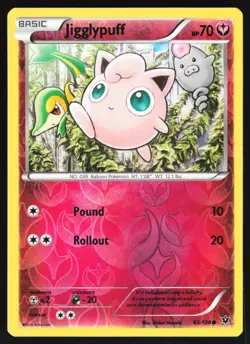 Jigglypuff 65/124 Pokemon XY - Fates Collide Reverse Holo Common MP - Image 1
