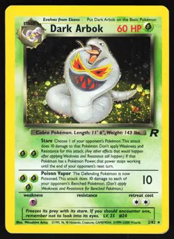 Dark Arbok (2) 02/82 Pokemon Team Rocket Holo Rare MP - Image 1