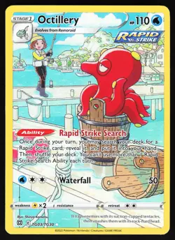 Octillery TG03/TG30 Pokemon SWSH09 Brilliant Stars Trainer Gallery Ultra Rare LP - Image 1