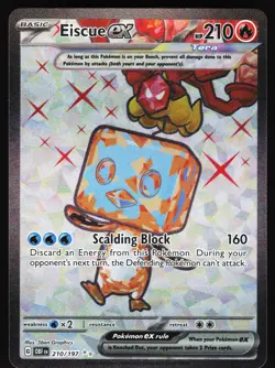Eiscue ex 210/197 Pokemon SV03: Obsidian Flames Ultra Rare Near Mint - Image 1