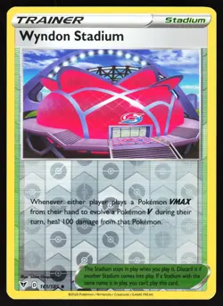Wyndon Stadium 161/185 Pokemon SWSH04: Vivid Voltage Reverse Holo Uncommon NM - Image 1