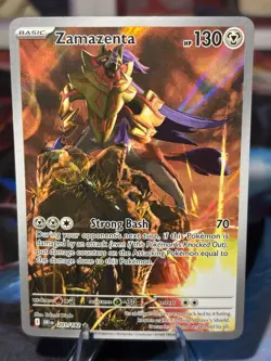Pokemon 2025 SV Destined Rivals Zamazenta 201/182 Illustration Rare Near Mint - Image 1