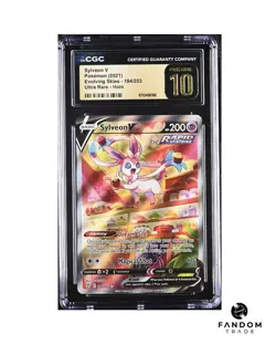 CGC 10 PRISTINE Sylveon V 184/203 Alt ARt Pokemon Evolving Skies Ultra Rare - Image 1
