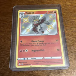 Raboot SV016/SV122 Shining Fates Shiny Vault 2021 Holo Rare Pokemon - Image 1