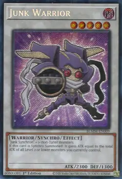 Junk Warrior-Secret Rare - 1st Edition - BLMM-EN009 - Battles of Legend: Mons... - Image 1