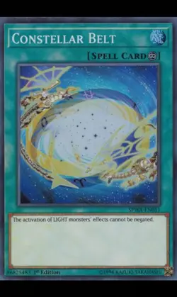 Super Rare Yugioh Constellar Belt SPWA-EN051 1st Edition nm - Image 2