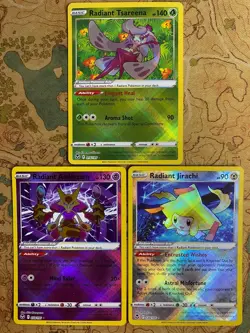 Pokemon Card TCG - Silver Tempest Radiant Rare Set Tsareena Jirachi Alakazam NM - Image 1