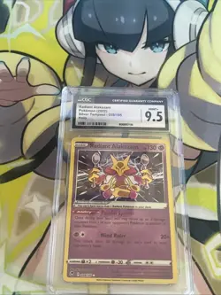 Pokemon TCG Radiant Alakazam Silver Tempest Holo Card 059/195 CGC 9.5 Mint+ - Image 1