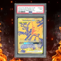 Pokemon Sun & Moon PIKACHU & ZEKROM GX Black Star Promo PSA 9 #SM248 - Image 1