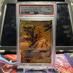 Pokemon Pikachu Zekrom GX Sun Moon Black Star Promo Tag Team Gold SM248 PSA 9 - Image 1