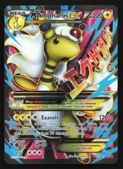 M Ampharos EX (Full Art) 88/98 XY - Ancient Origins Ultra Rare Pokemon Card - Image 1
