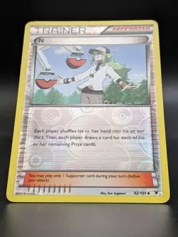 TCG Pokemon N Supporter 92/101 Noble Victories Reverse Holo 2011: LP Ungraded - Image 3