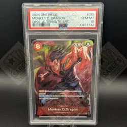PSA 10 💎 2024 ONE PIECE ENGLISH MONKEY D. DRAGON ALTERNATE ART OP07-015 - Image 1