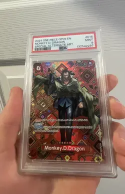 One Piece TCG Monkey D. Dragon SP OP07-015 Emperors in the New World PSA 9 - Image 1