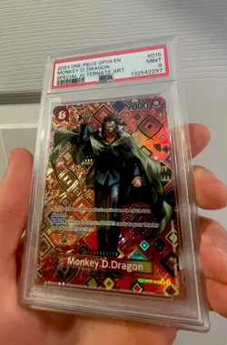 One Piece TCG Monkey D. Dragon SP OP07-015 Emperors in the New World PSA 9 - Image 3