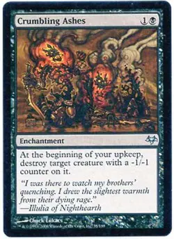 CRUMBLING ASHES X1 MAGIC MTG EVENTIDE EXCELLENT (EX) 2008 - Image 1