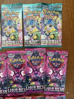 25 Pokemon TCG Cards Booster Pack Lot SEALED Korean Japanese English Packs - Image 3