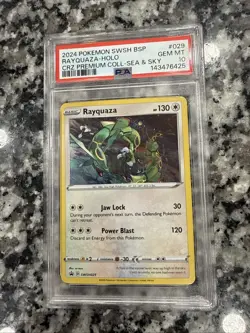 PSA 10 GEM MINT Rayquaza Cosmos Holo SWSH029 Black Star Promo Pokemon Card - Image 1