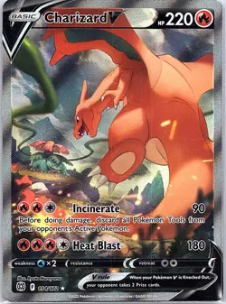 Charizard V 154/172 (Alternate Full Art) Brilliant Stars - Pokemon Card - NM - Image 1