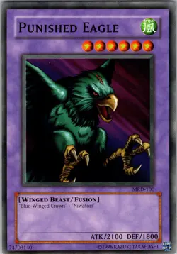 Yu-Gi-Oh TCG Punished Eagle Metal Raiders MRD-100 Unlimited Fusion Card NM - Image 1