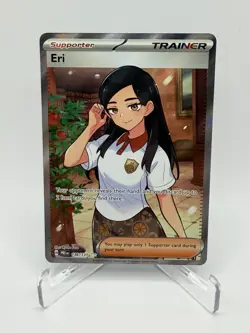 Pokemon TCG Prismatic Evolutions Eri Full Art Trainer Ultra Rare Card 136/131 NM - Image 1