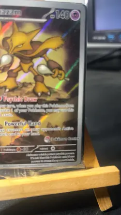 Pokemon Center Mega Evolution MEP 009 Alakazam Promo Card Stamped Sealed English - Image 3