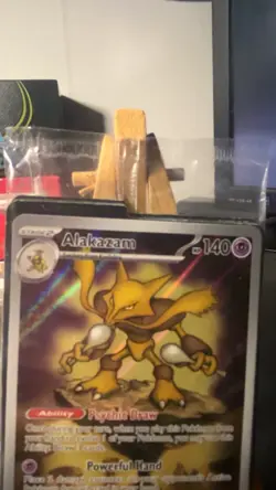Pokemon Center Mega Evolution MEP 009 Alakazam Promo Card Stamped Sealed English - Image 4