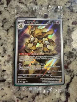 Pokemon Mega Evolution MEP 009 Alakazam SEALED Promo Pokemon Center Stamped - Image 1