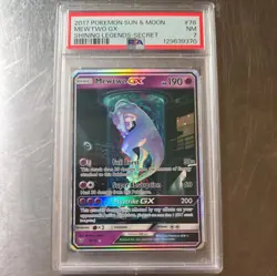 2017 POKEMON SUN & MOON SHINING LEGENDS SECRET #78 MEWTWO GX PSA 7 NM - Image 1