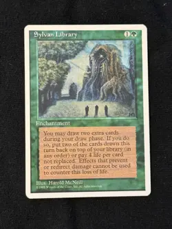 MTG - Sylvan Library - Core Set 4th Edition - 1x NM (Magic: The Gathering) - Image 1