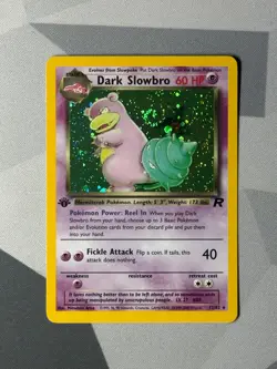 Pokemon Cards Dark Slowbro 12/82 1ST EDITION Team Rocket Holo Rare - Image 1
