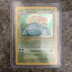 Venusaur Base Set Holo Unlimited Rare Vintage Card 15/102 Pokemon WOTC - Image 1
