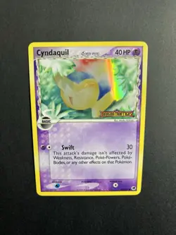 Pokemon TCG Cyndaquil Delta Species 45/101 EX Dragon Frontiers Reverse Holo 40HP - Image 3
