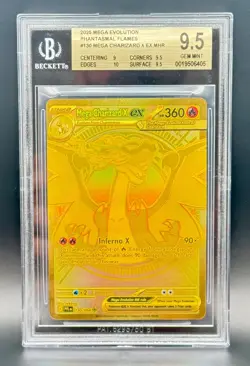 Pokemon Mega Charizard X EX #130 Mega Hyper Rare Phantasmal Flames BGS 9.5 2025 - Image 1