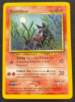 Pokemon TCG Houndour Neo Discovery 24/75 Regular Rare LP - Image 1